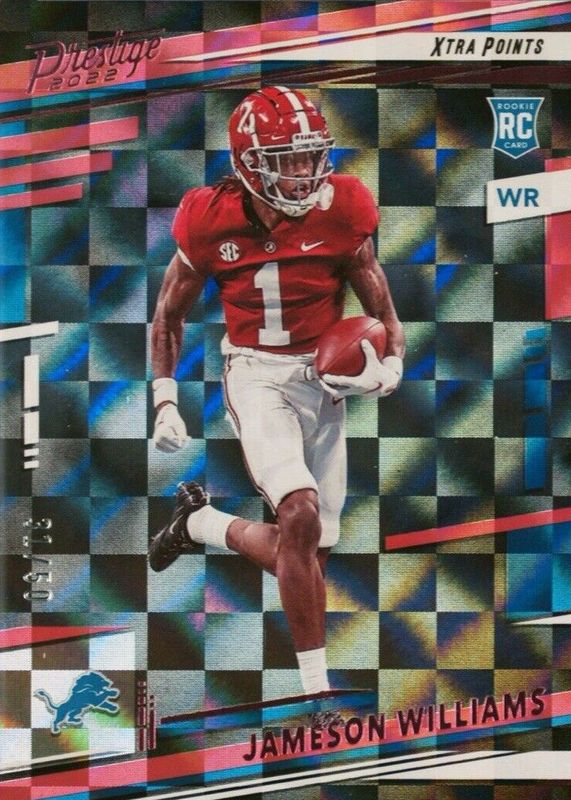 Jameson Williams 2022 Prestige #307 Xtra Points Premium Pink /50 Rookie RAW