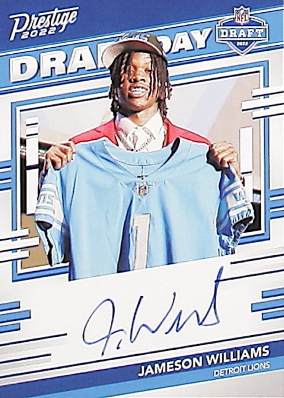 Jameson Williams 2022 Prestige #DDS-JW Draft Day Signatures Rookie SGC 9.5