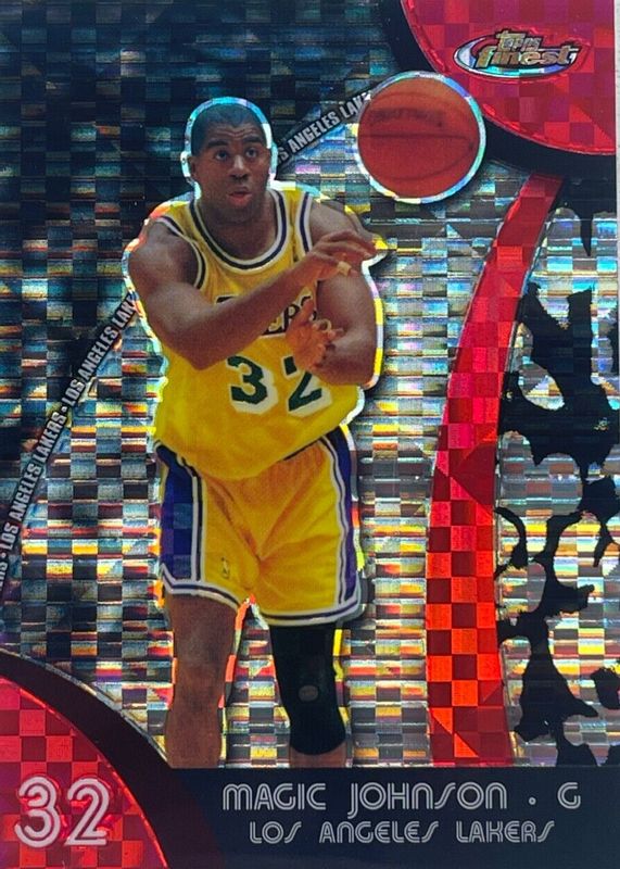 Magic Johnson 2007 Topps Finest #43 X-Fractor /15 PSA 10