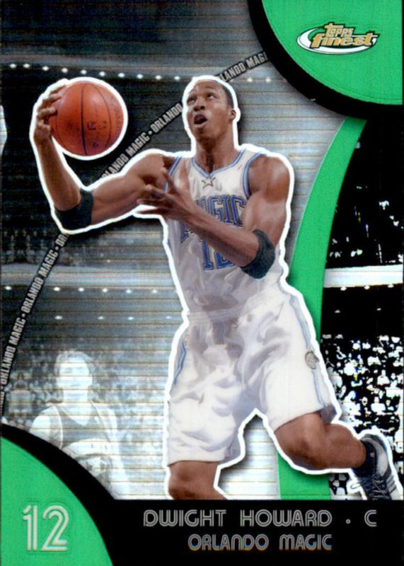 Dwight Howard 2007 Topps Finest #36 Green Refractor /149 PSA 8