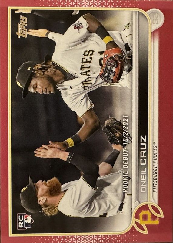 Oneil Cruz 2022 Topps Update #US113 Rookie Debut - Mother's Day Hot Pink /50 SGC 10