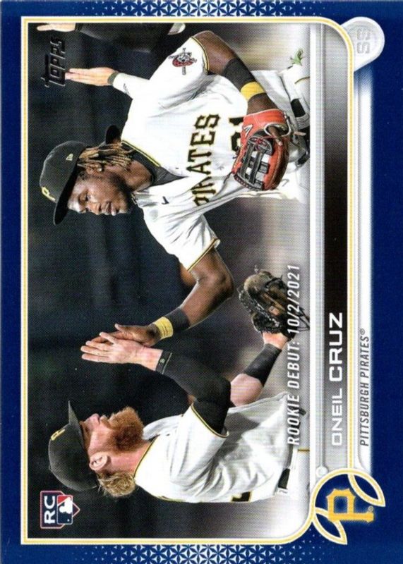 Oneil Cruz 2022 Topps Update #US113 Rookie Debut - Royal Blue RAW