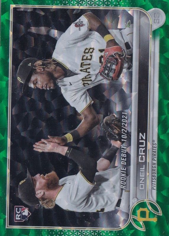 Oneil Cruz 2022 Topps Update #US113 Rookie Debut - Green Foil /499 RAW