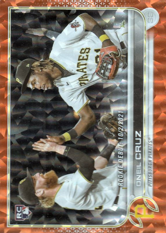 Oneil Cruz 2022 Topps Update #US113 Rookie Debut - Orange Foil /299 BGS 9