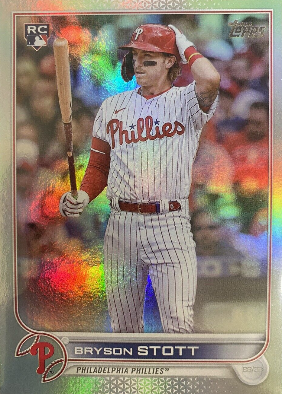 その他 Topps Bryson Stott auto PSA9 RC 🔥 Bryson Stott RC Auto /199 PSA 9 2022 Topps Chrome Aqua
