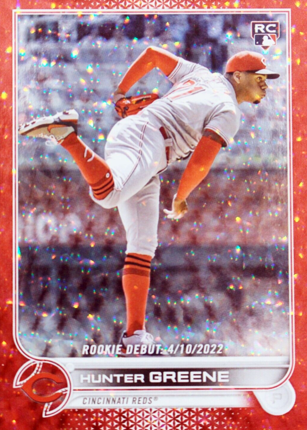 Hunter Greene 2022 Topps Update #US267 Rookie Debut - Red Foil