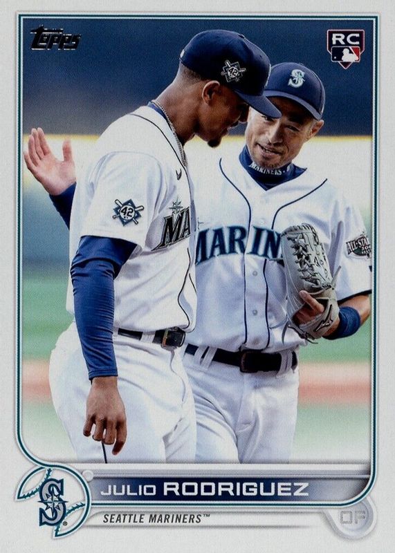 Julio Rodriguez 2022 Topps Update #US44 SSP Variation (with Ichiro) Rookie SGC 9