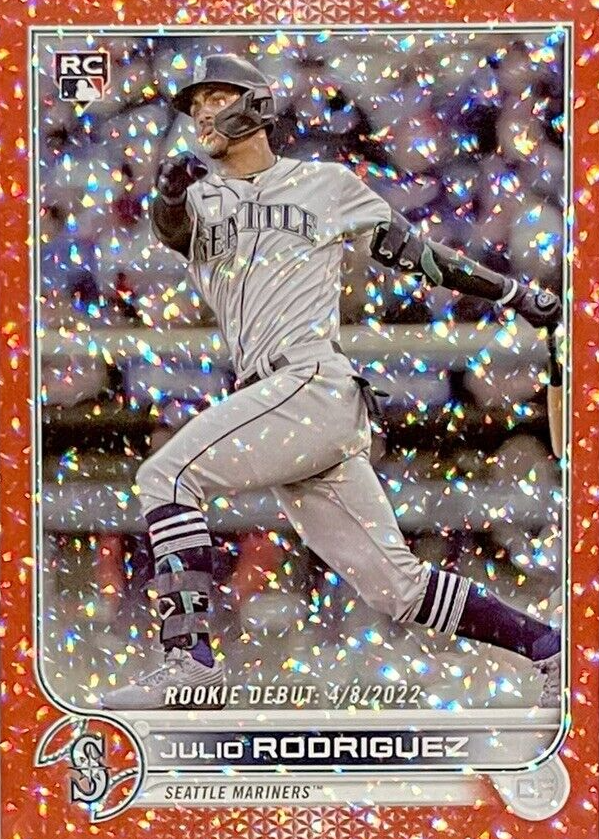 Julio Rodriguez 2022 Topps Update #US97 Rookie Debut - Red Foil 