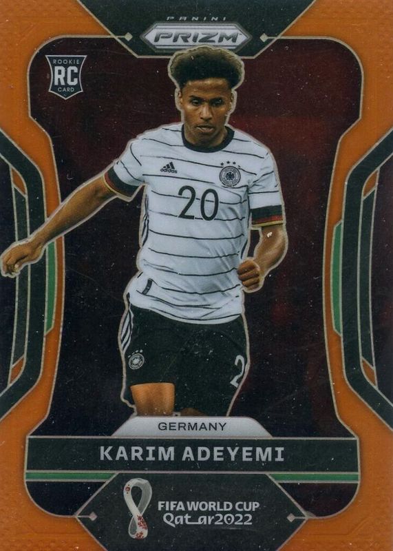 Karim Adeyemi 2022 Prizm World Cup #111 Orange /25 SGC 9.5