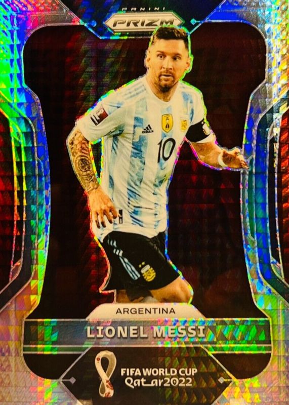 Lionel Messi 2022 Prizm World Cup #7 Hyper BGS 9