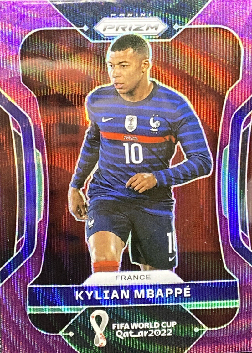 Kylian Mbappe 2022 Prizm World Cup #101 Purple Wave /99
