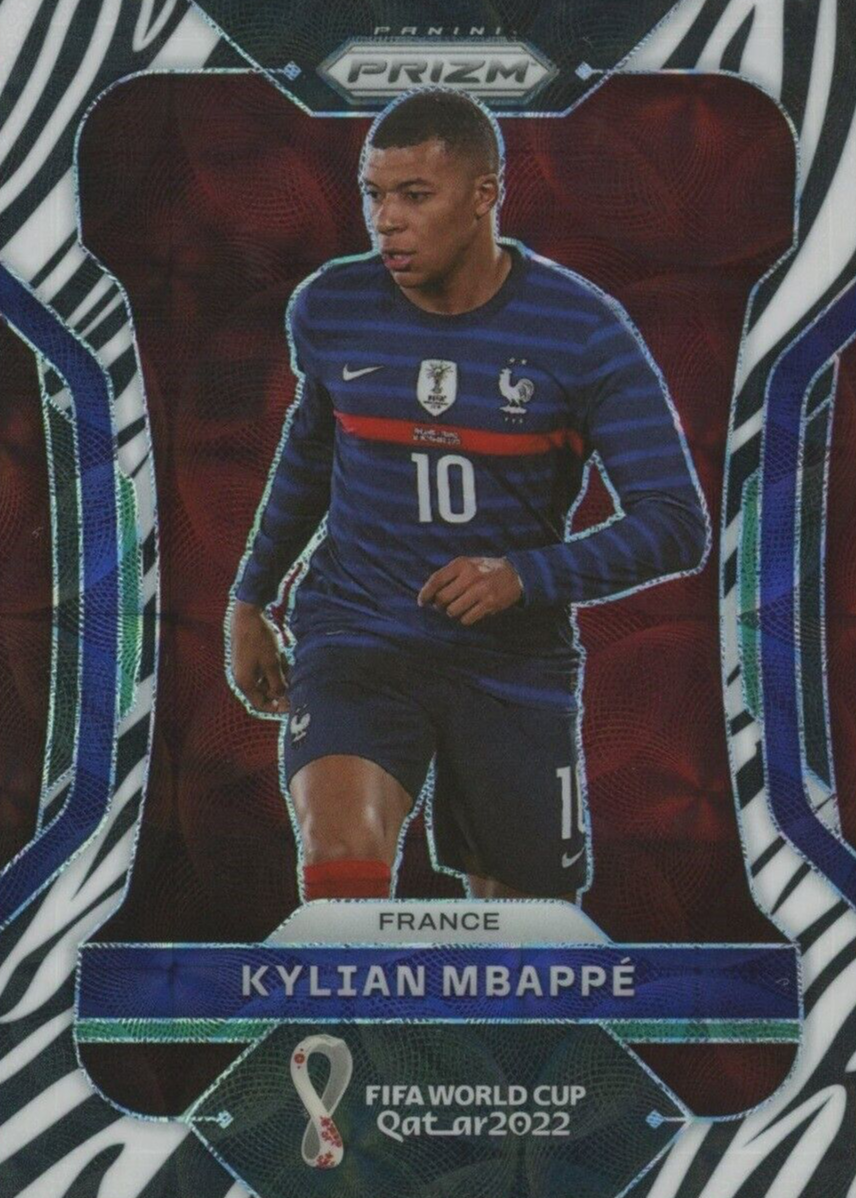 Kylian Mbappe 2022 Prizm World Cup #101 Choice Zebra /(SSP 