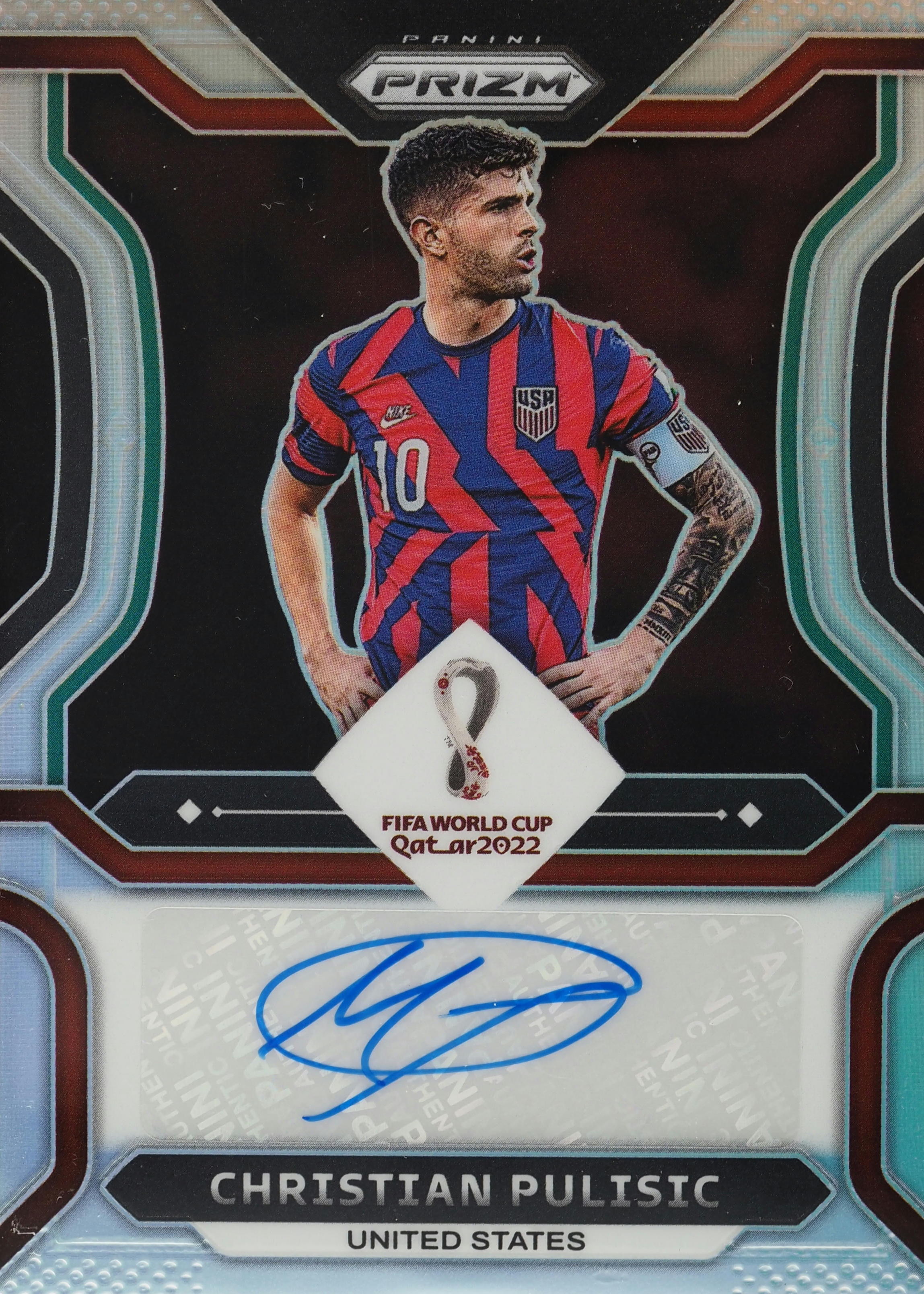 Christian Pulisic 2022 Prizm World Cup #S-CP Signatures - Silver