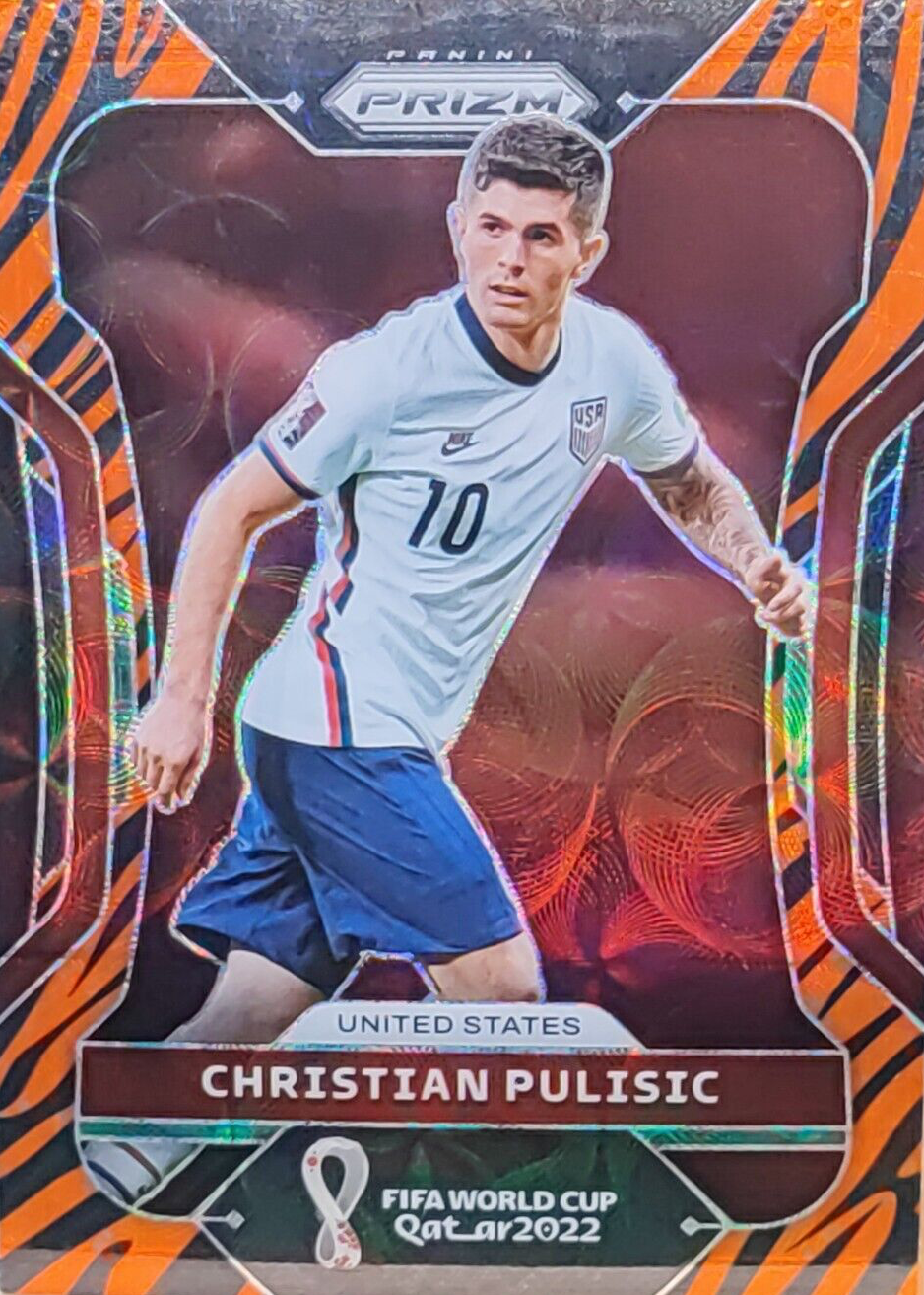 Christian Pulisic 2022 Prizm World Cup #201 Choice Tiger Stripe