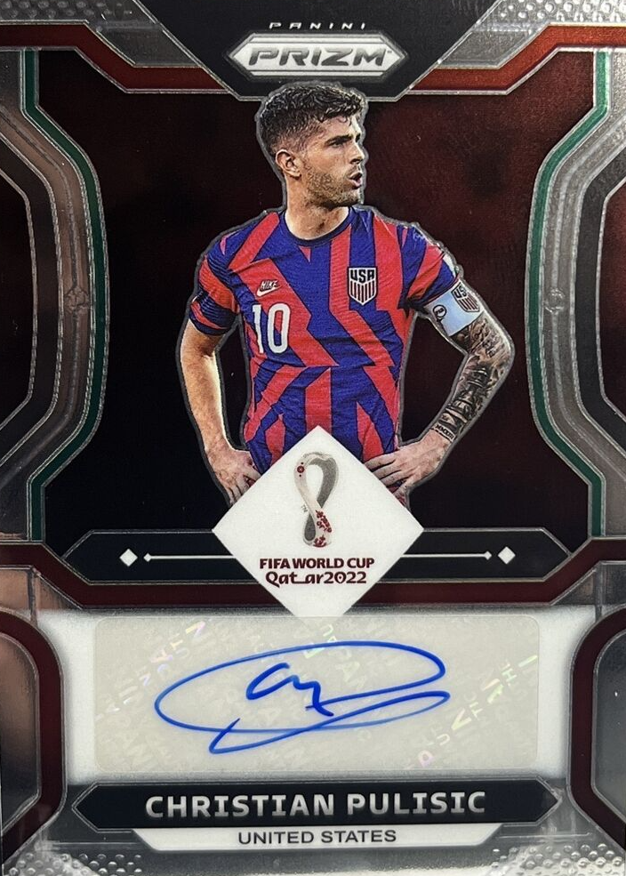 Christian Pulisic 2022 Prizm World Cup #S-CP Signatures RAW Price 