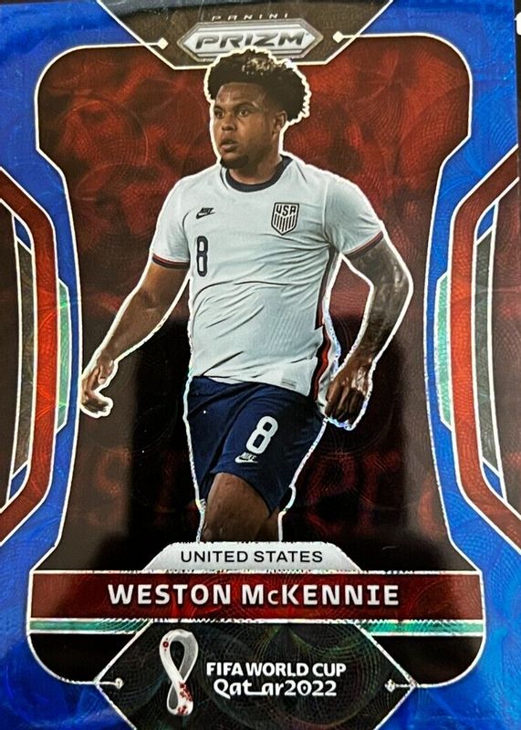 Weston McKennie 2022 Prizm World Cup #209 Choice Blue /135 BGS 9.5