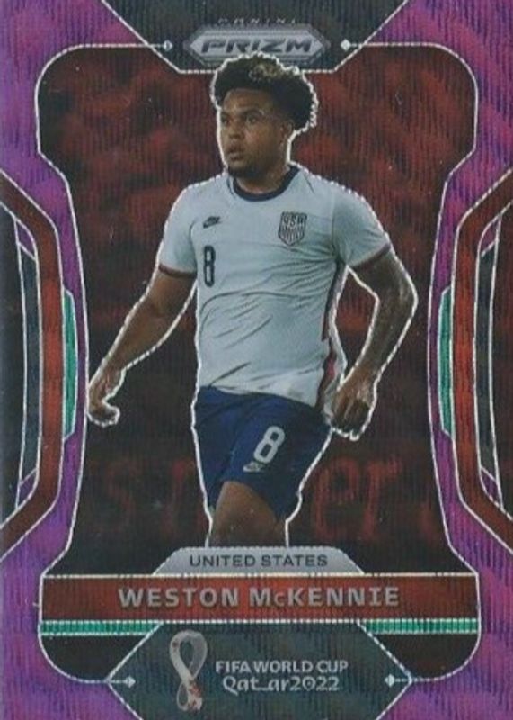 Weston McKennie 2022 Prizm World Cup #209 Purple Wave /99 RAW