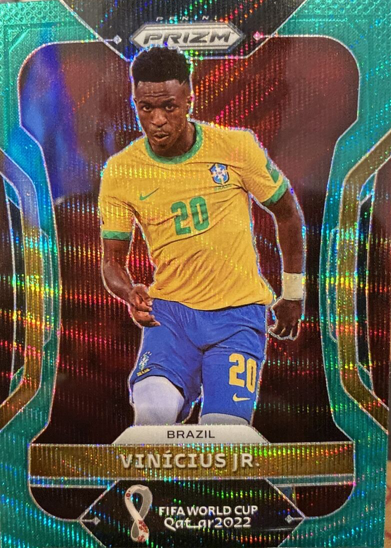 Vinicius Jr. 2022 Prizm World Cup #36 Green Wave Price Guide 