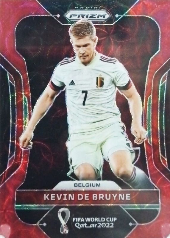 Kevin De Bruyne 2022 Prizm World Cup #19 Choice Red BGS 9