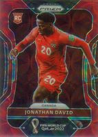 Jonathan David 2022 Prizm World Cup #49 Choice Red Price Guide