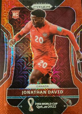 Jonathan David 2022 Prizm World Cup #49 Purple Mojo /49