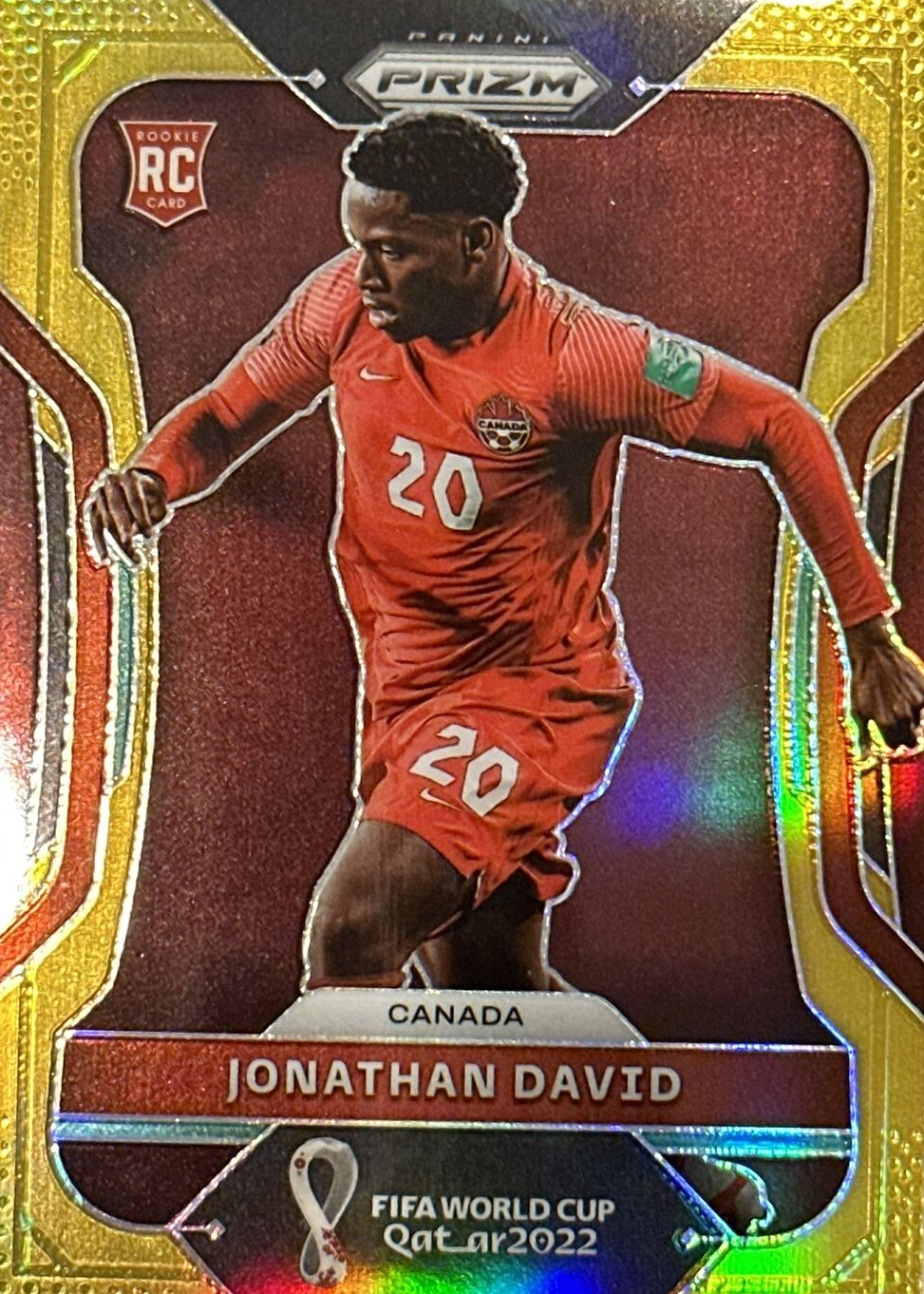 Jonathan David 2022 Prizm World Cup #49 Gold /10 Price Guide