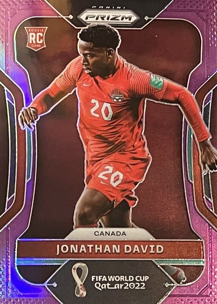 Jonathan David 2022 Prizm World Cup #49 Purple /199 Price Guide