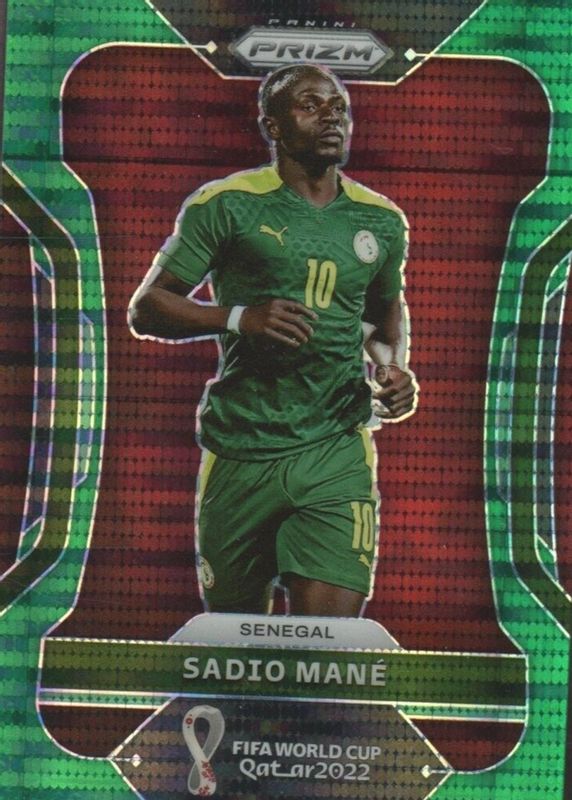 Sadio Mane 2022 Prizm World Cup #252 Breakaway Green /5 PSA 10