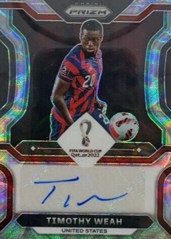 Timothy Weah 2022 Prizm World Cup #S-TW Signatures - Choice PSA 10