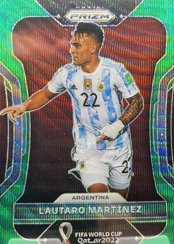 Lautaro Martinez 2022 Prizm World Cup #5 Green Wave PSA 10