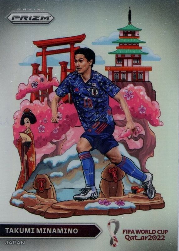 Takumi Minamino 2022 Prizm World Cup #14 National Landmarks /(SSP