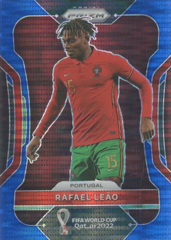 Rafael Leao 2022 Prizm World Cup #181 Breakaway Blue /49 PSA 10