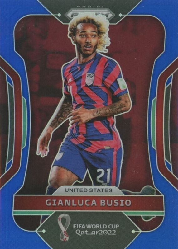 Gianluca Busio 2022 Prizm World Cup #202 Blue /299 RAW