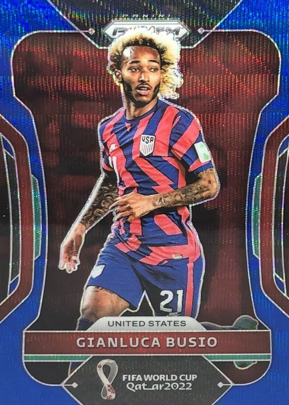 Gianluca Busio 2022 Prizm World Cup #202 Blue Wave /199 BGS 9.5