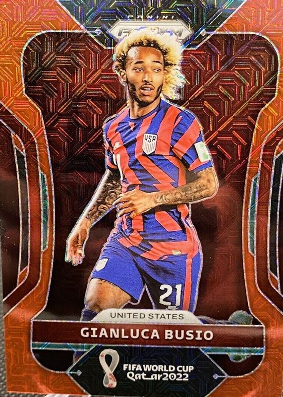 Gianluca Busio 2022 Prizm World Cup #202 Red Mojo /99 PSA 10