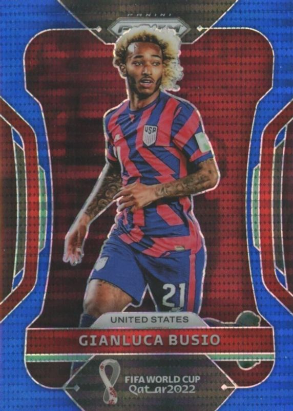 Gianluca Busio 2022 Prizm World Cup #202 Breakaway Blue /49 SGC 10