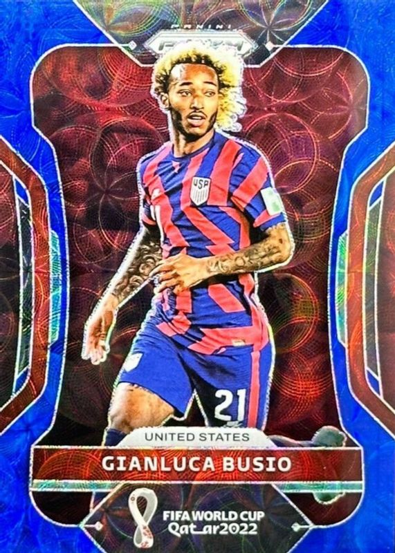 Gianluca Busio 2022 Prizm World Cup #202 Choice Blue /135 BGS 9.5