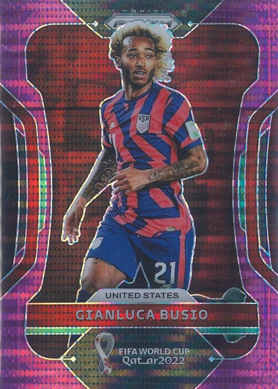 Gianluca Busio 2022 Prizm World Cup #202 Breakaway Purple /35 PSA 10