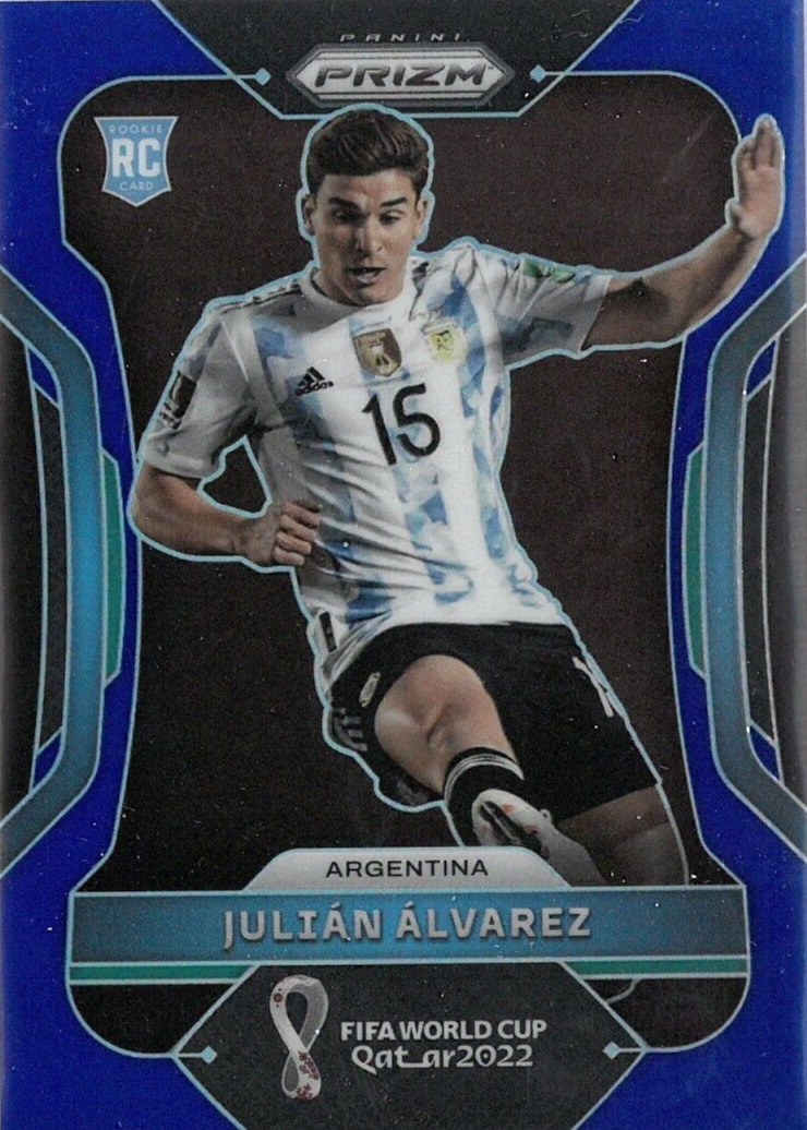 Julian Alvarez 2022 Prizm World Cup #4 Blue /299 Price Guide 