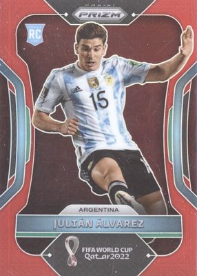 Julian Alvarez 2022 Prizm World Cup #4 Red /399 Price Guide 