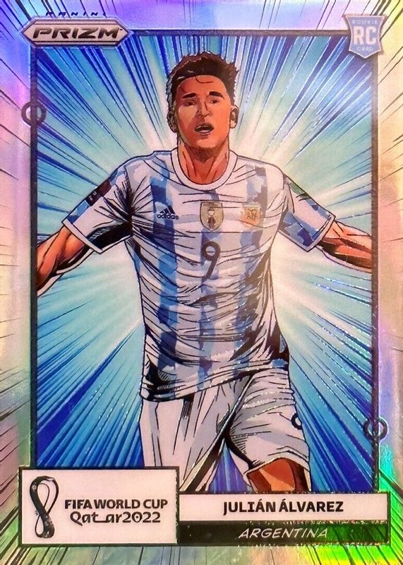 Julian Alvarez 2022 Prizm World Cup #1 Manga /(SSP) Rookie SGC 9