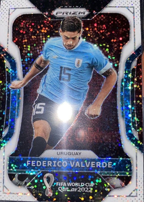 Federico Valverde 2022 Prizm World Cup #277 White Sparkle /(SSP) SGC 10