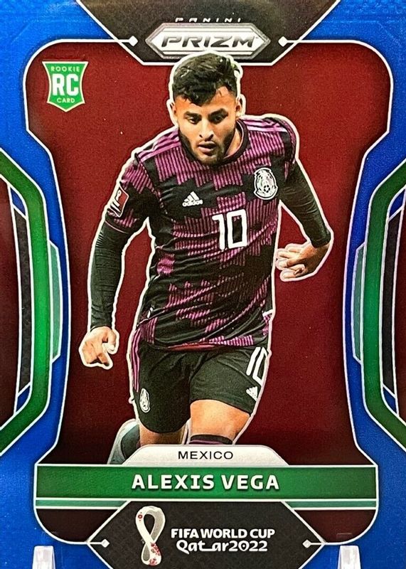 Alexis Vega 2022 Prizm World Cup #142 Blue /299 Rookie PSA 10