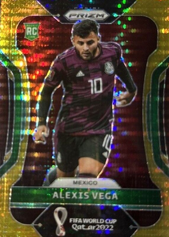 Alexis Vega 2022 Prizm World Cup #142 Breakaway Gold /10 Rookie PSA 10