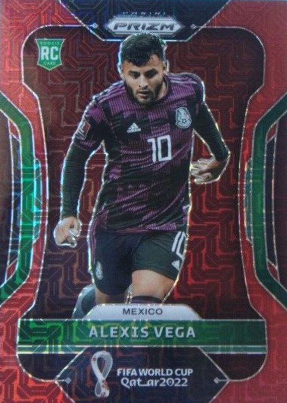 Alexis Vega 2022 Prizm World Cup #142 Red Mojo /99 Rookie RAW