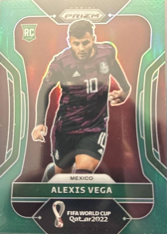 Alexis Vega 2022 Prizm World Cup #142 Green /5 Rookie PSA 10