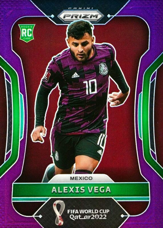 Alexis Vega 2022 Prizm World Cup #142 Purple /199 Rookie BGS 9.5