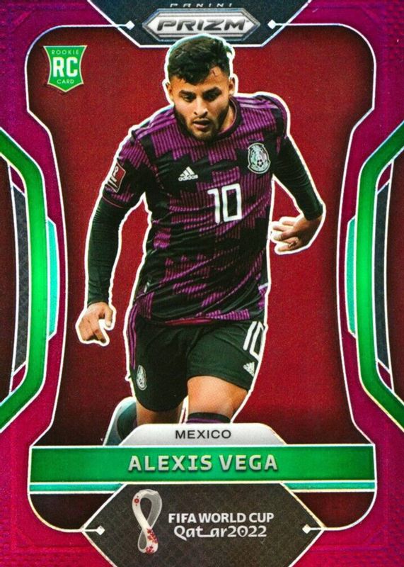 Alexis Vega 2022 Prizm World Cup #142 Maroon /22 Rookie PSA 10