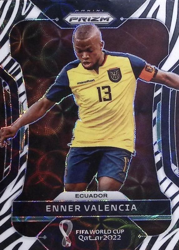 Enner Valencia 2022 Prizm World Cup #77 Choice Zebra /(SSP) RAW