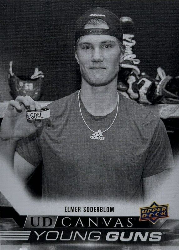 Elmer Soderblom 2022 Upper Deck #C235 Young Guns Canvas - Black & White Rookie SGC 10